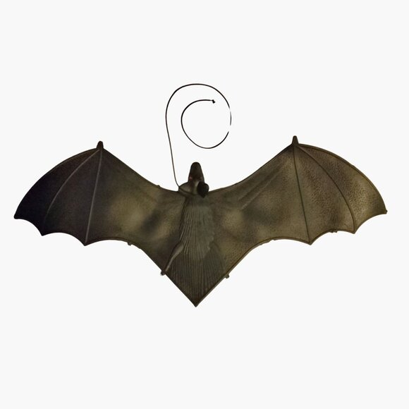 Halloween Bat Hanging Decoration 12 Inch Wingspan Black - Picture 2 of 6